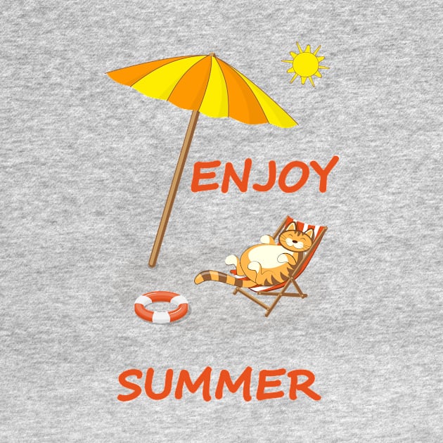 enjoy summer with funny cat by Alina